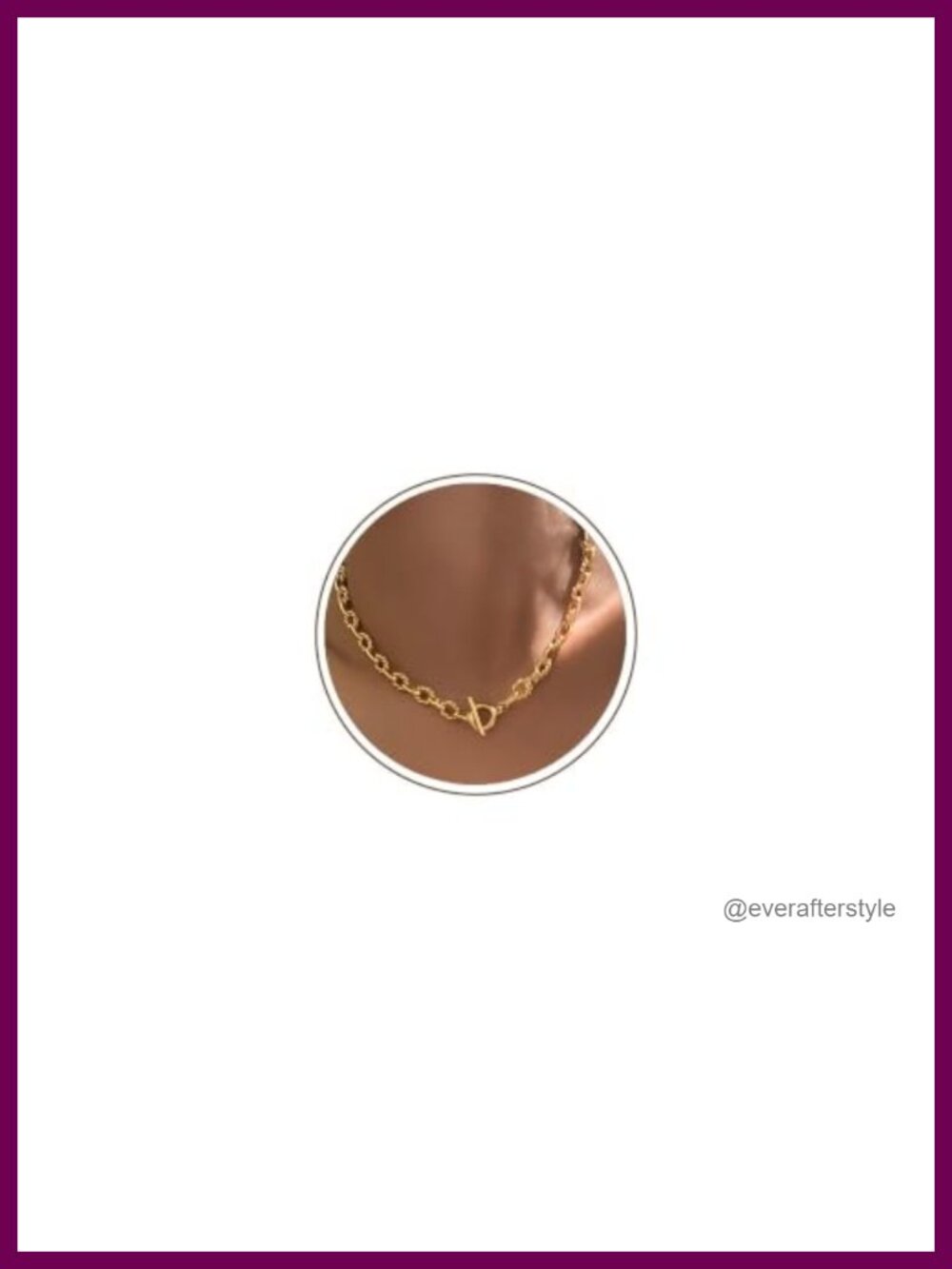 18K Gold Plated Chunky Twisted Oval Link Chain Choker Necklace for Women